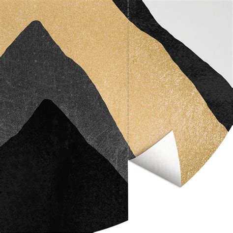 Round wall mural Fredriksson - Abstract Mountains - non self-adhesive ...