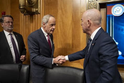 DHS Secretary Alejandro Mayorkas Testifies During a Senate Homeland ...