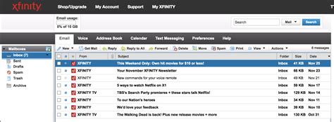Image result for Xfinity Comcast Email Inbox