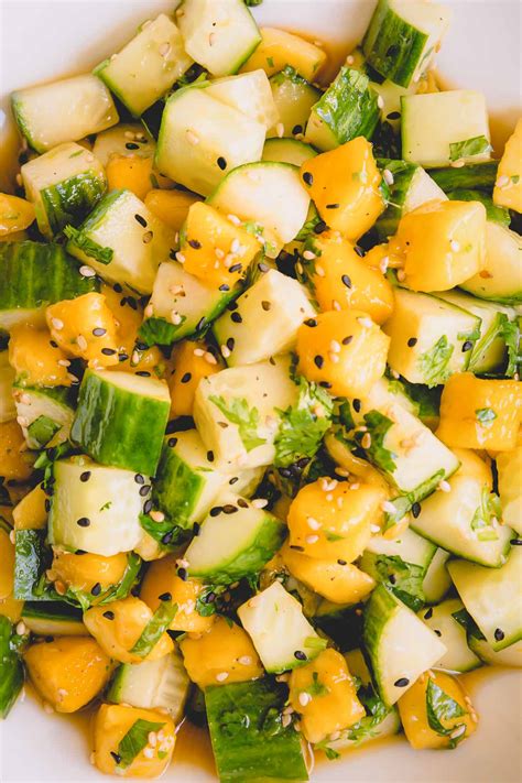 Cucumber Mango Salad ~Sweet & Savory