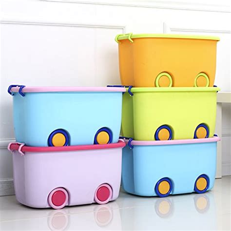 Toy Storage Plastic Box with Wheels | Toys Clothes and Accessories ...