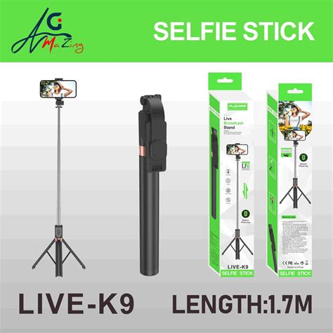1.7 Meters Long Extendable Wireless Selfie-Stick Monopod Tripod ...