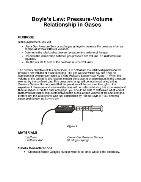 Boyles Law 2021 - Boyle's Law: Pressure-Volume Relationship in Gases ...