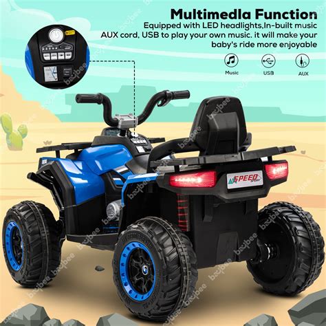 Electric Beach Cruiser ATV Bike For Kids | 4x4 Wheel Drive | 12V Avent ...