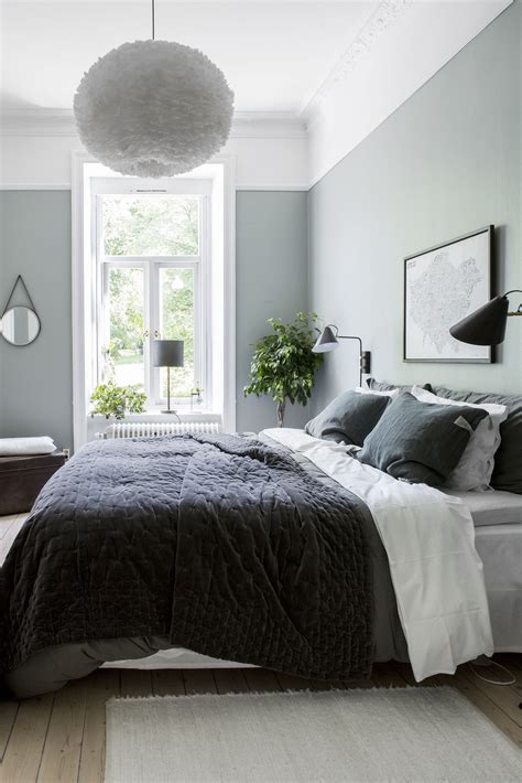 light green and grey bedroom ideas