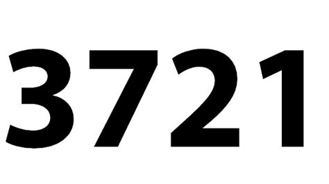 Zahl 3721