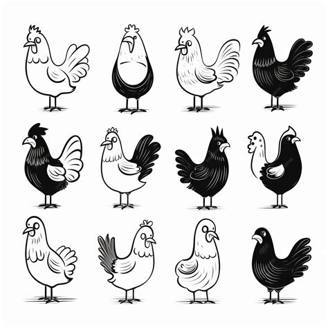 Premium Photo | Clucking Fun A Playful Collection of Cartoon Chickens ...