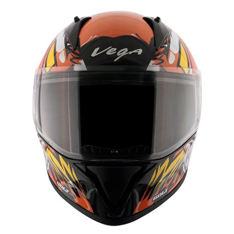 Vega Bolt Bunny Black Orange Helmet | Shop Helmets at BIKERSTORE.IN ...
