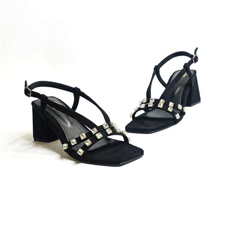 Marina Embellished Block Heels – THE ALTER