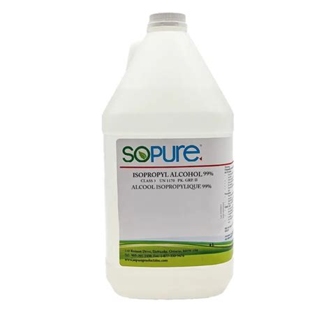 99% Isopropyl Alcohol – 4L – SoPure Products