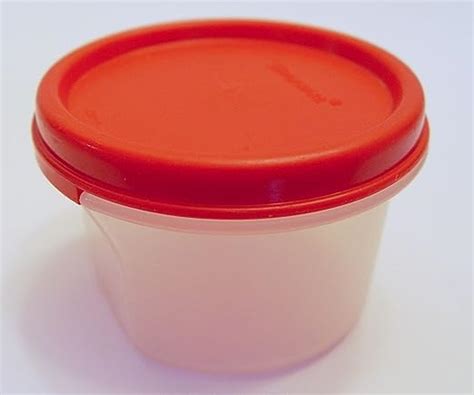 Tupperware Round Modular Mate with Red Lid #1 Holds 7 Ounces : Amazon ...