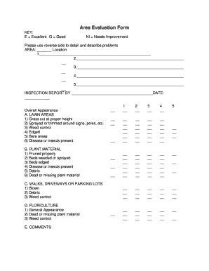 Landscape Maintenance Inspection Form 2020-2026 - Fill and Sign ...