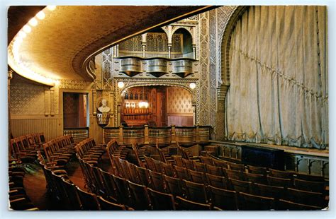 POSTCARD Mabel Tainter Memorial Theater Bust of Captain Menomonie ...