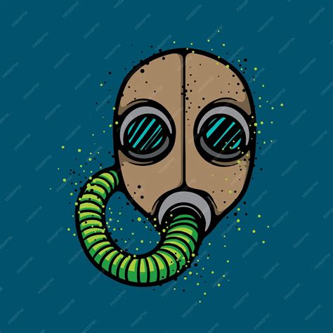 Gas mask cartoon vector illustration | Premium AI-generated vector