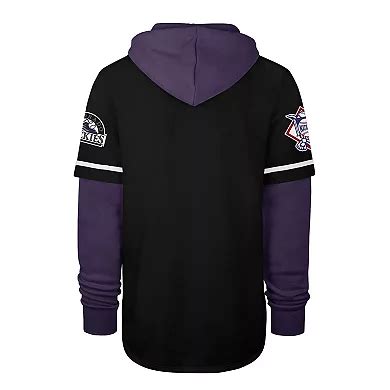Men's '47 Brand Colorado Rockies Trifecta Shortstop Fleece Pullover Hoodie