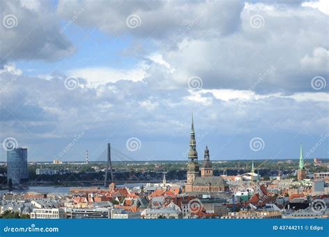 Capital City of Latvia Riga. Stock Image - Image of property, house: 43744211