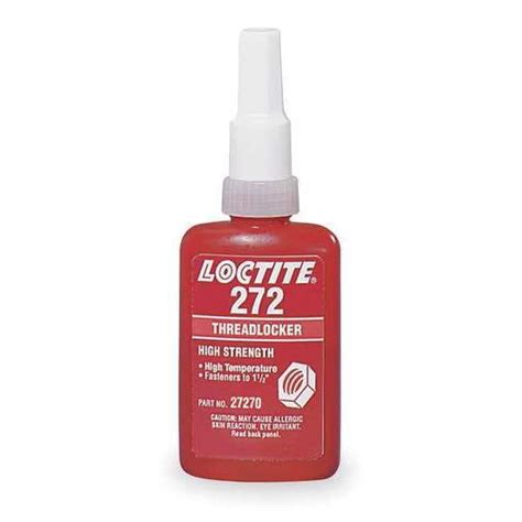 Loctite Threadlocker, LOCTITE 272, Red, High Strength, Liquid, 250 mL ...