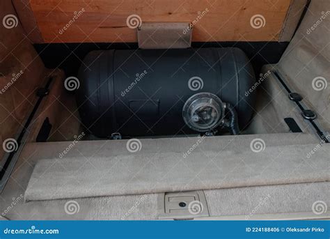 Gas Tanks Installed in a Modern Car for the 2 Fuel System. Automobile ...