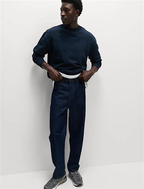 Buy Baggy Fit Denim Jeans at Marks & Spencer