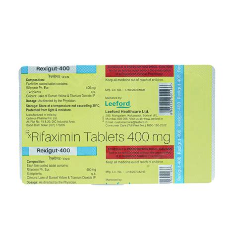 Rexigut 400Mg Tablet | Uses, Side Effects, Price | Apollo Pharmacy