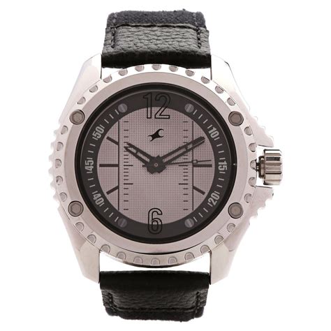 Buy Online Fastrack Quartz Analog Grey Dial Leather Strap Watch for ...