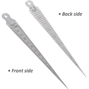 Bore gauge/Taper Gage 1-15mm 1/32-5/8 Inch Stainless Steel Taper ...