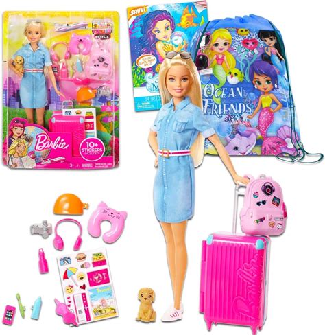 Amazon.com: Barbie Travel Set for Girls - Bundle with Barbie Travel ...