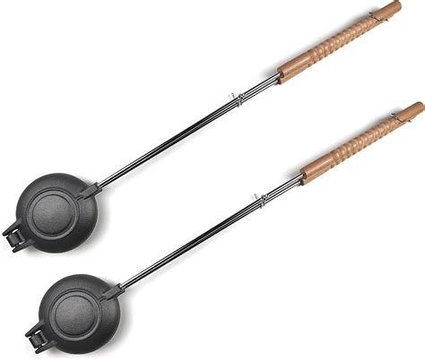 Amazon.com: Lifespace Cast Iron Jaffle Irons/Pie or Sandwich Maker - 2 ...