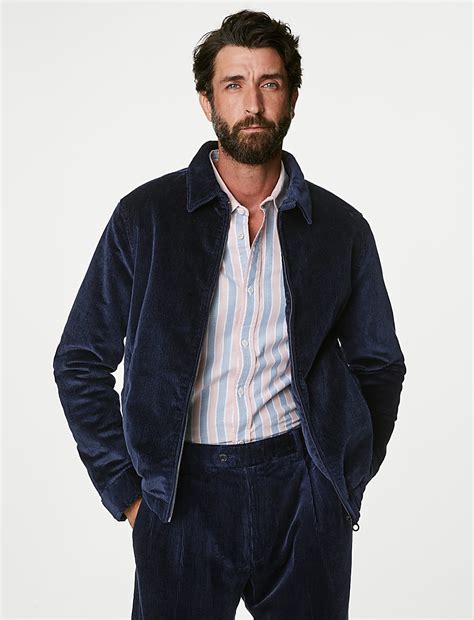 Buy Cord Harrington Jacket at Marks & Spencer