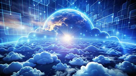 A planet in the sky with clouds and a blue sky | Premium AI-generated image