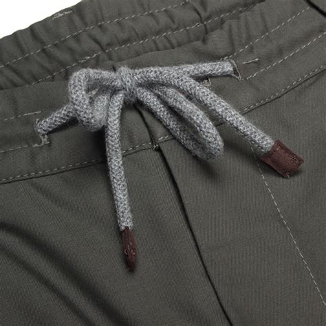 Wool Blend Casual Draw String Pants // Sage (28WX32L) - Brunello ...