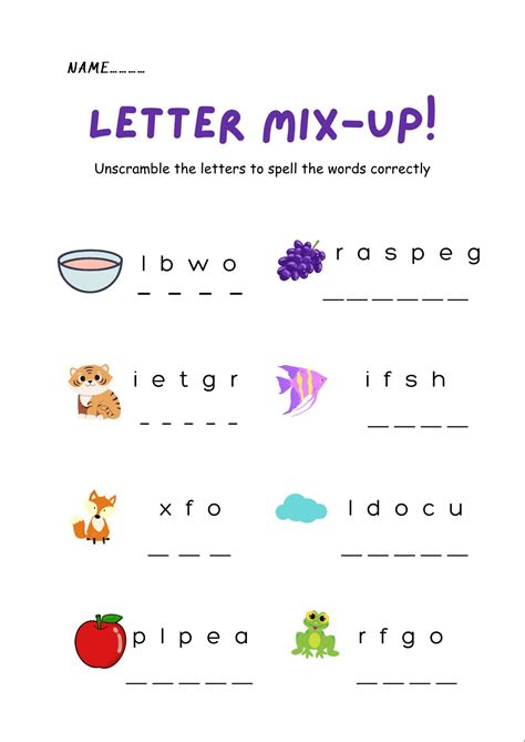 Letter Mix Up Worksheet