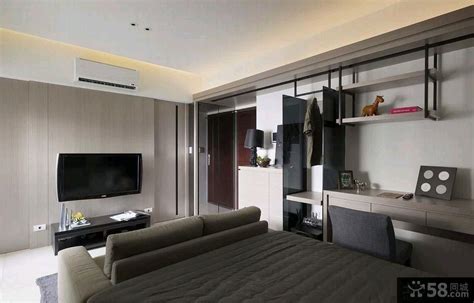 现代简约70平米精装一居室小户型装修效果图大全 - 58装修效果图