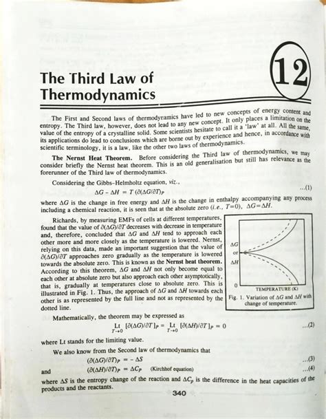 Third law - Lecture notes - The Third Law of Thermodynamics 2 ...