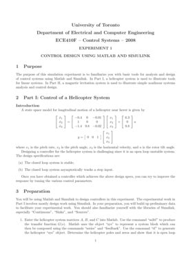 Fillable Online control utoronto University of Toronto Department of ...
