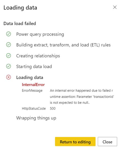 Datamart Internal error - Microsoft Fabric Community