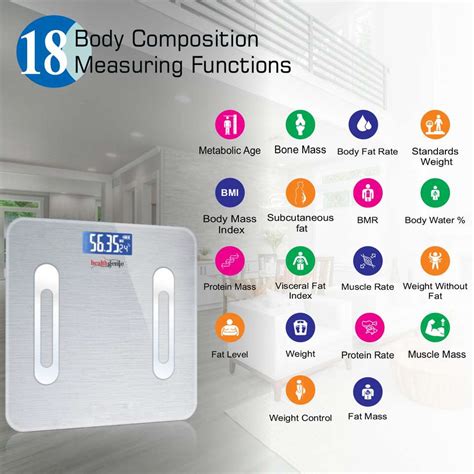 Healthgenie Smart Bluetooth Weight Machine 18 Body Composition Sync ...