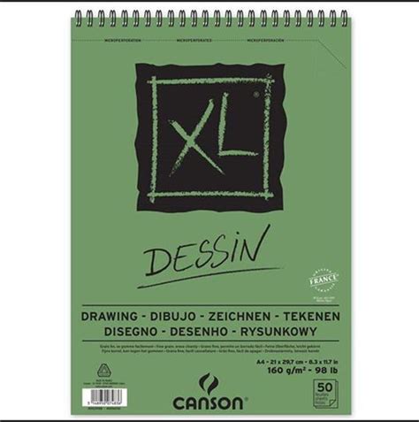 CANSON XL DRAWING ALBUMS SPIRAL 50 SHEETS 160 GSM A4 (400039088 ...