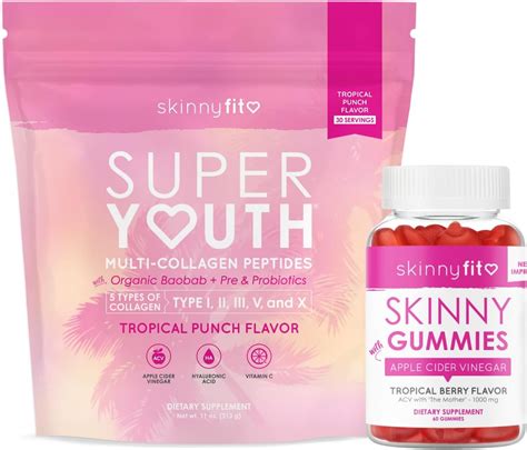 Amazon.com: Super Youth Tropical Punch + Skinny Gummies : Health ...