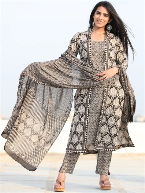Bahaar Ruhi - Set of Kurta Pants & Dupatta - KS80B2462D – InduBindu