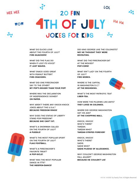 20 Fun 4th of July Jokes for Kids - iMOM