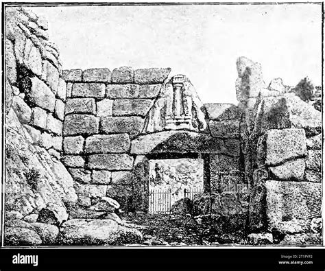 Mycenaean Troy, Fig. 37 - The Lions' Gate at Mycenae Stock Photo - Alamy