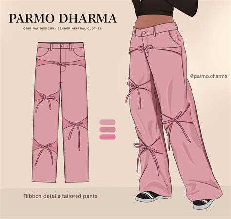 Ribbon Details tailored unisex pant – Parmo Dharma