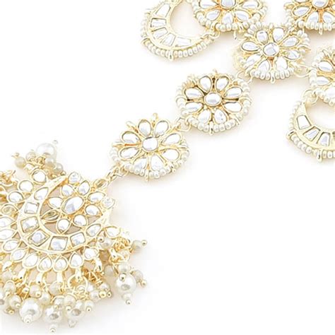 Buy Zaveri Pearls Gold Tone Kundan and Pearls Bridal Mathapatti Style ...