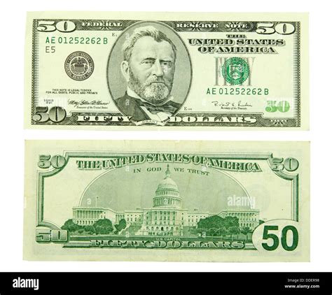 Fifty Dollar Bill Front And Back
