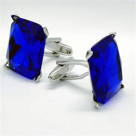 Luxury High End Blue Crystal Cufflinks – SHOPWITHSTYLE