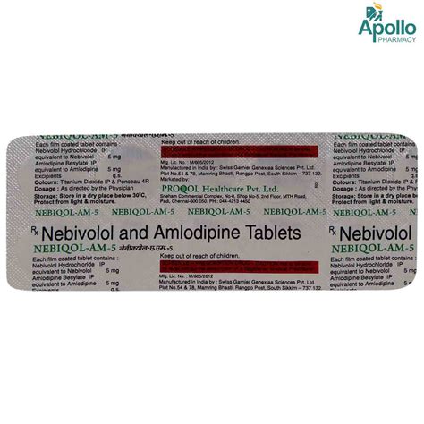 Nebiqol-AM-5 Tablet 10's Price, Uses, Side Effects, Composition ...