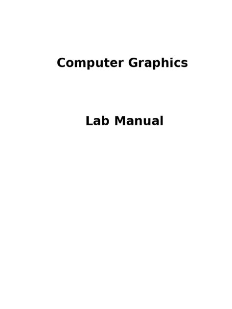 Image result for Computer Graphics Lab Manual
