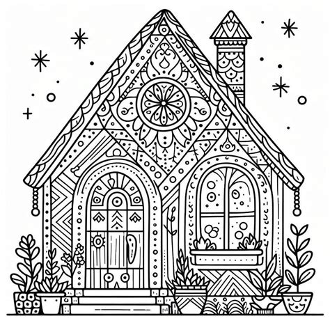 Whimsical House coloring page - Download, Print or Color Online for Free