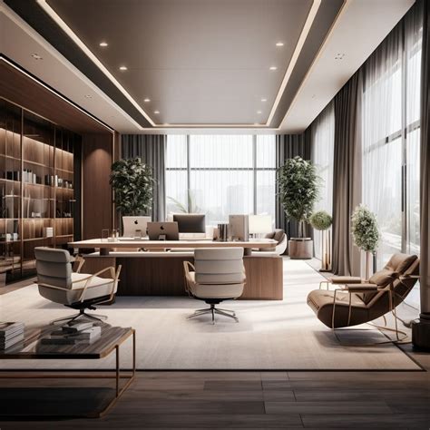 This office is a testament to modern luxury, where every piece of ...